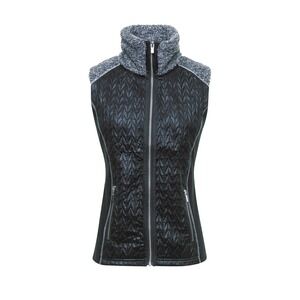 Wooly‎ Bully Fearless Vest Navy Blue Black Sherpa Quilted Winter Gorp Ski Snow S